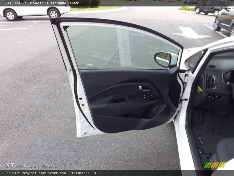 Clear White / Black 2013 Kia Rio EX Sedan
