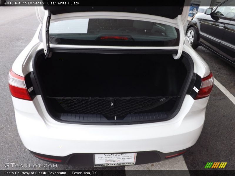 Clear White / Black 2013 Kia Rio EX Sedan