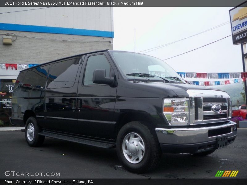 Black / Medium Flint 2011 Ford E Series Van E350 XLT Extended Passenger