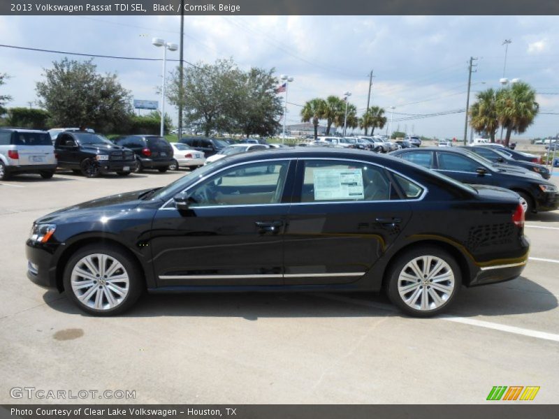 Black / Cornsilk Beige 2013 Volkswagen Passat TDI SEL