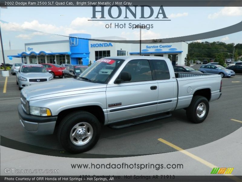 Bright Silver Metallic / Mist Gray 2002 Dodge Ram 2500 SLT Quad Cab