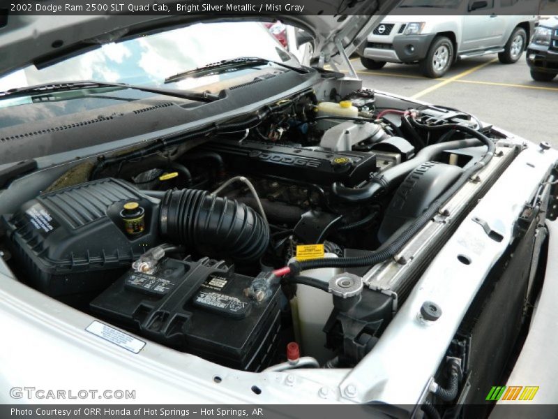 Bright Silver Metallic / Mist Gray 2002 Dodge Ram 2500 SLT Quad Cab