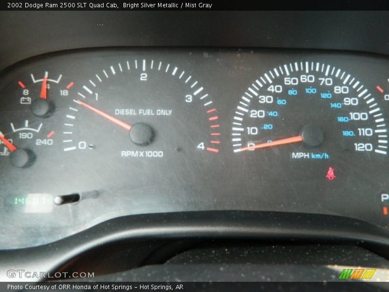 Bright Silver Metallic / Mist Gray 2002 Dodge Ram 2500 SLT Quad Cab