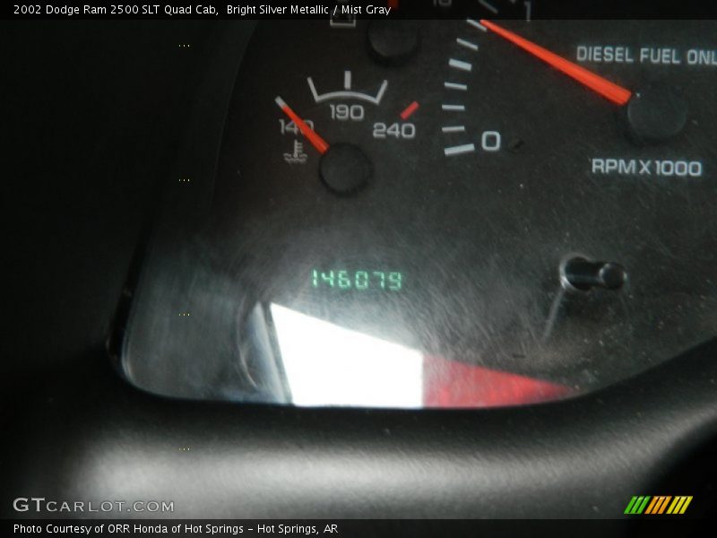 Bright Silver Metallic / Mist Gray 2002 Dodge Ram 2500 SLT Quad Cab