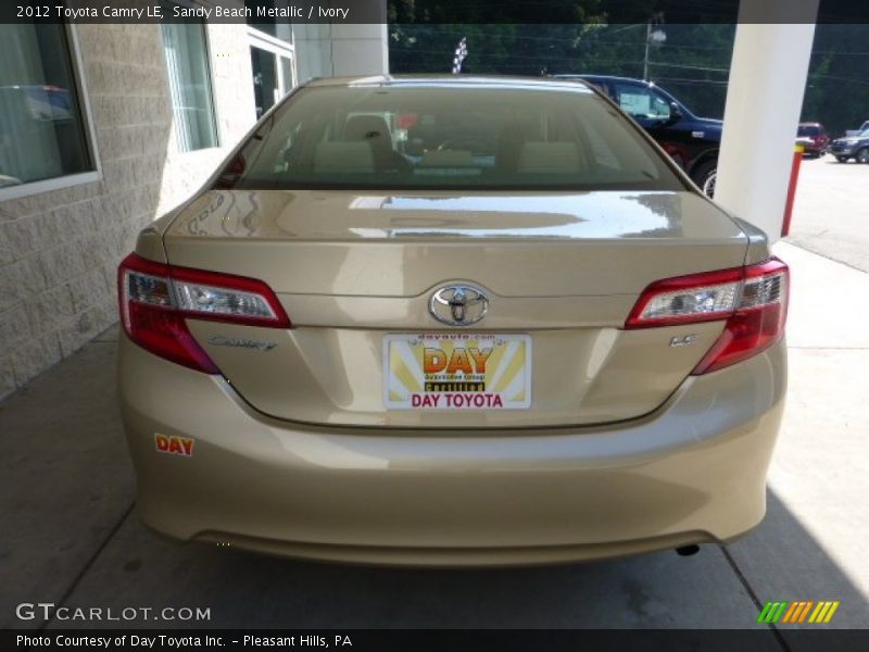 Sandy Beach Metallic / Ivory 2012 Toyota Camry LE