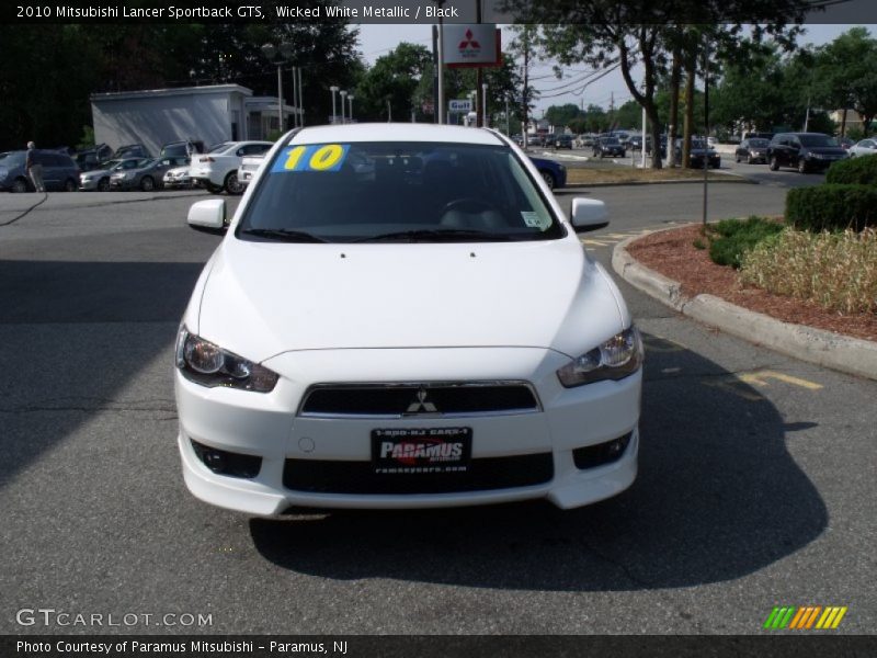 Wicked White Metallic / Black 2010 Mitsubishi Lancer Sportback GTS