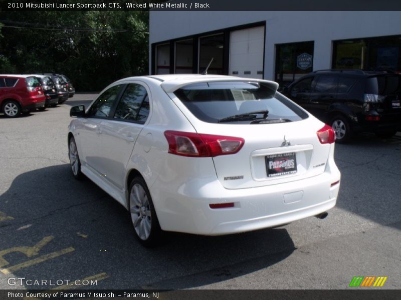 Wicked White Metallic / Black 2010 Mitsubishi Lancer Sportback GTS