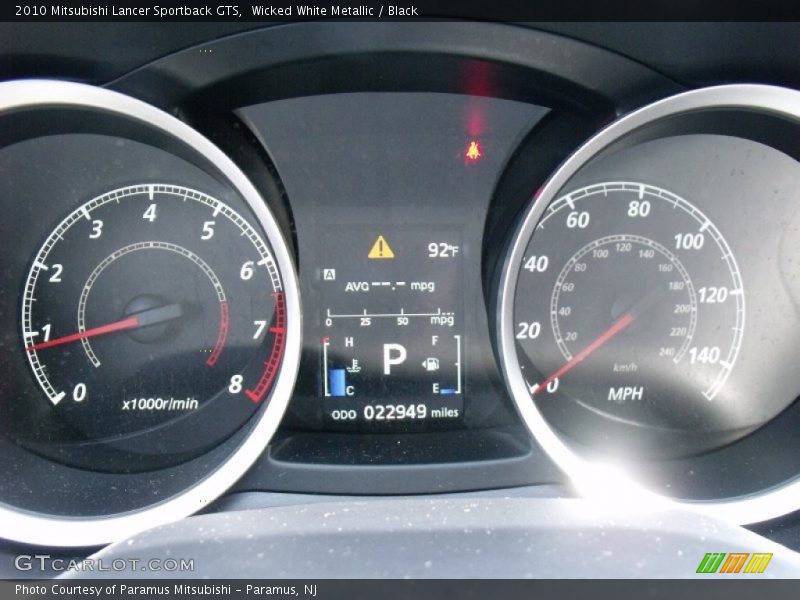  2010 Lancer Sportback GTS Sportback GTS Gauges