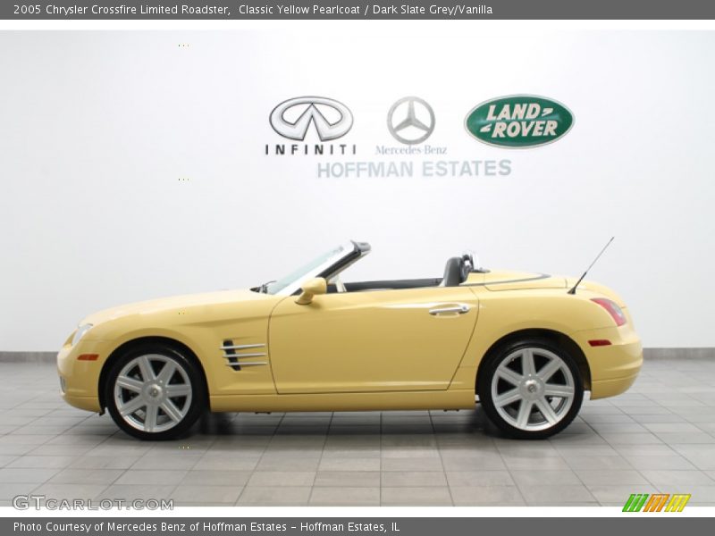 Classic Yellow Pearlcoat / Dark Slate Grey/Vanilla 2005 Chrysler Crossfire Limited Roadster