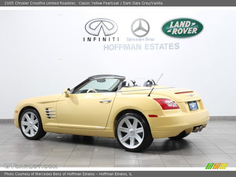 Classic Yellow Pearlcoat / Dark Slate Grey/Vanilla 2005 Chrysler Crossfire Limited Roadster