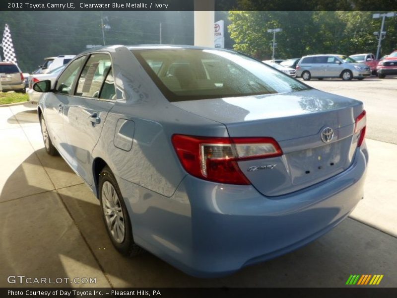 Clearwater Blue Metallic / Ivory 2012 Toyota Camry LE