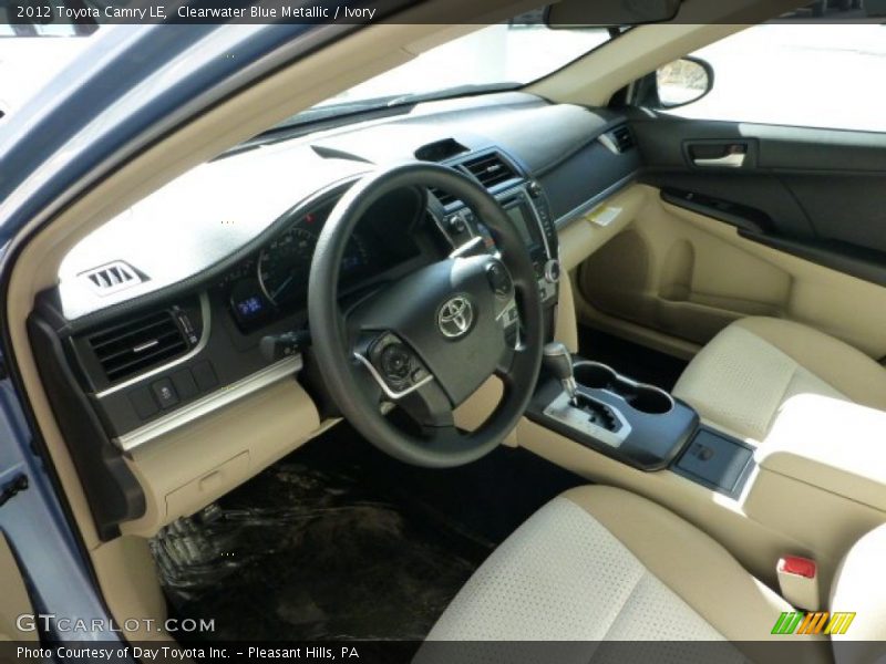 Clearwater Blue Metallic / Ivory 2012 Toyota Camry LE