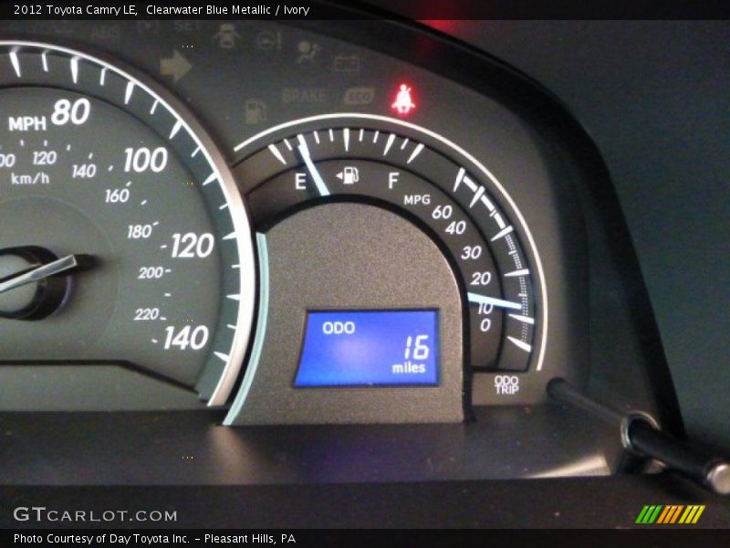 Clearwater Blue Metallic / Ivory 2012 Toyota Camry LE