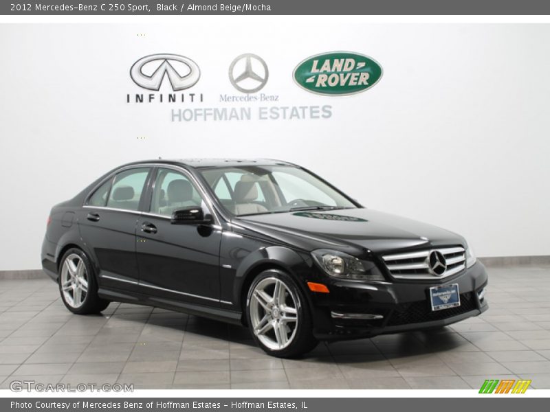 Black / Almond Beige/Mocha 2012 Mercedes-Benz C 250 Sport