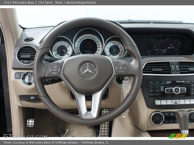 Black / Almond Beige/Mocha 2012 Mercedes-Benz C 250 Sport