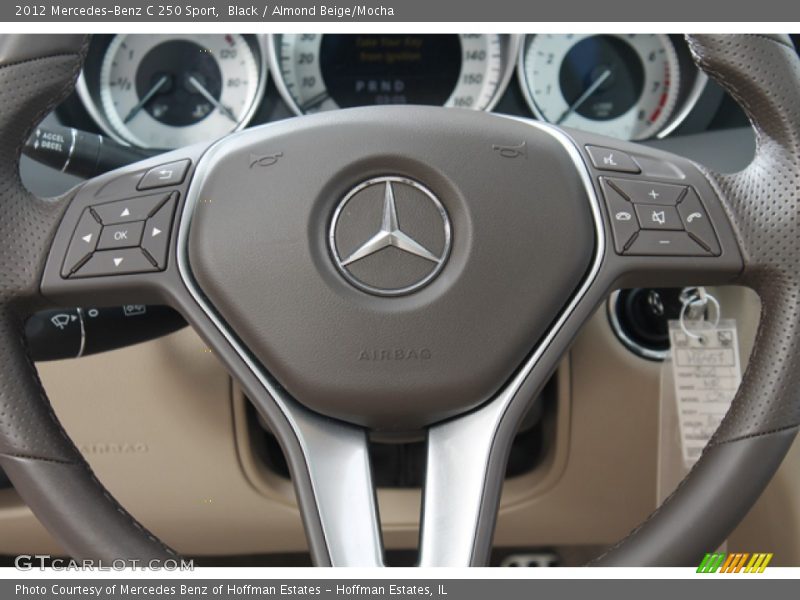 Black / Almond Beige/Mocha 2012 Mercedes-Benz C 250 Sport