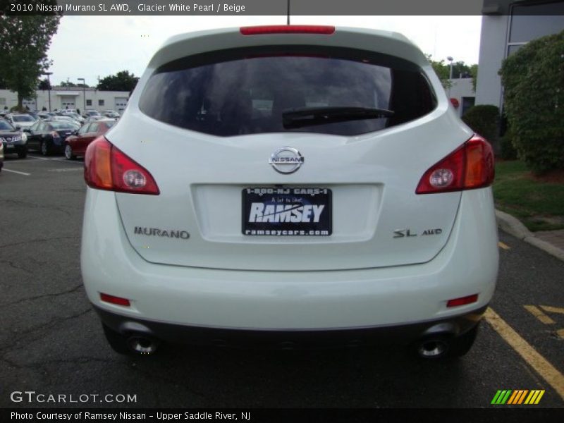 Glacier White Pearl / Beige 2010 Nissan Murano SL AWD