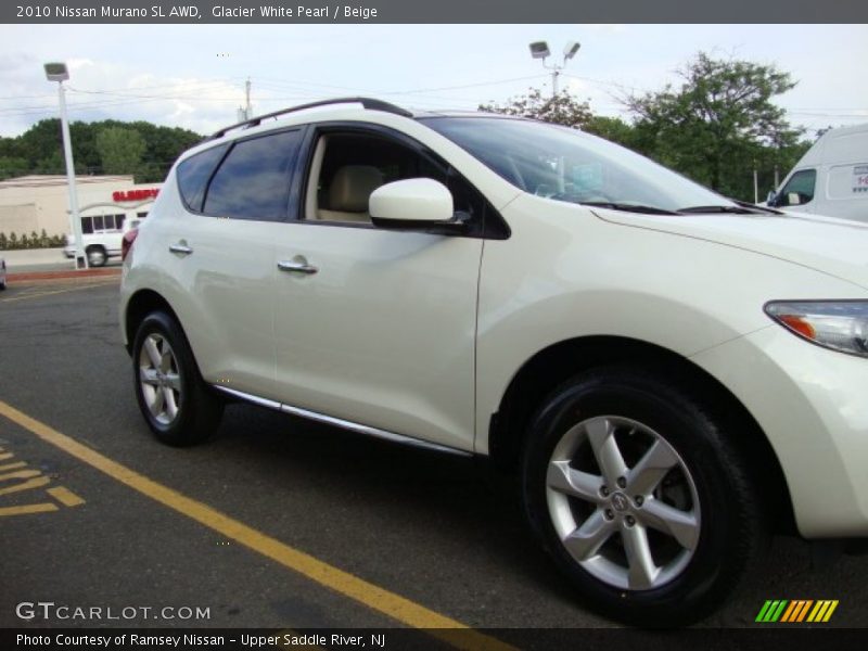 Glacier White Pearl / Beige 2010 Nissan Murano SL AWD