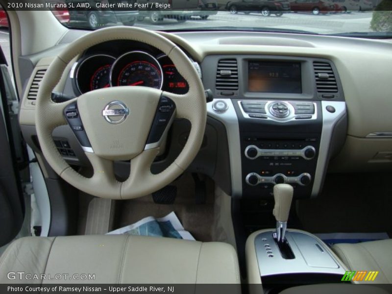 Glacier White Pearl / Beige 2010 Nissan Murano SL AWD