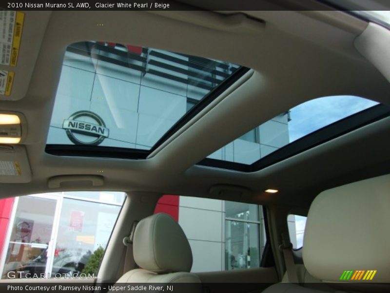 Glacier White Pearl / Beige 2010 Nissan Murano SL AWD