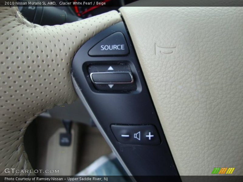 Glacier White Pearl / Beige 2010 Nissan Murano SL AWD