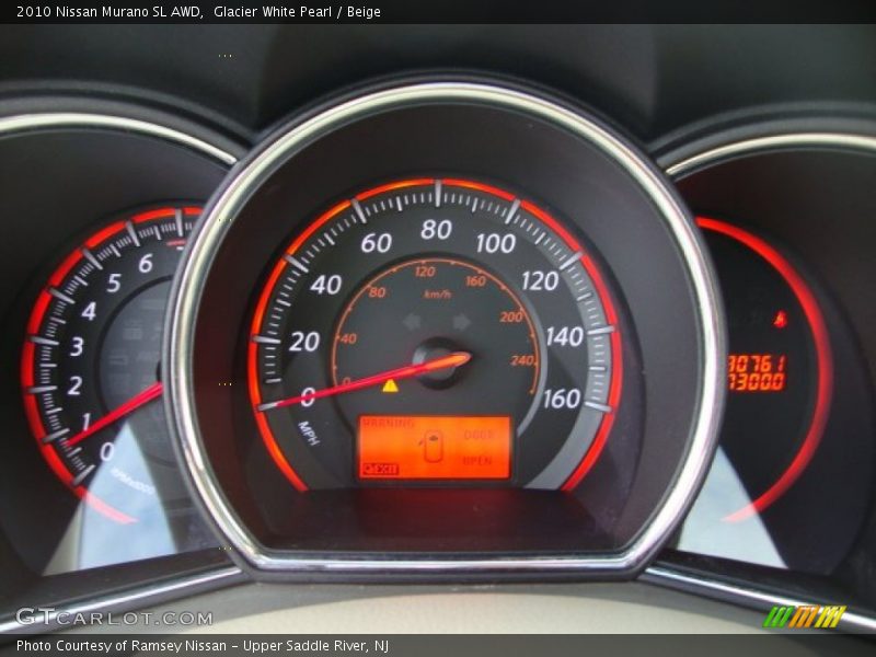 Glacier White Pearl / Beige 2010 Nissan Murano SL AWD
