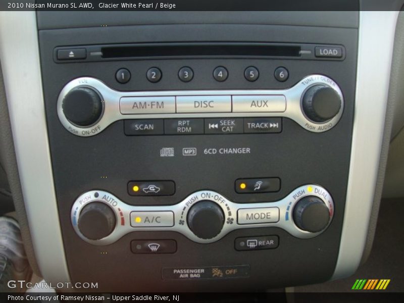 Glacier White Pearl / Beige 2010 Nissan Murano SL AWD