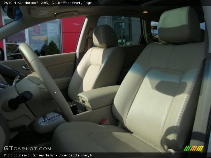 Glacier White Pearl / Beige 2010 Nissan Murano SL AWD
