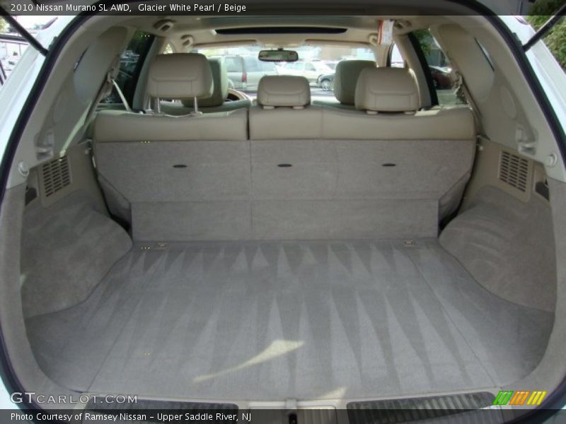 Glacier White Pearl / Beige 2010 Nissan Murano SL AWD