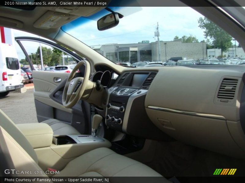 Glacier White Pearl / Beige 2010 Nissan Murano SL AWD