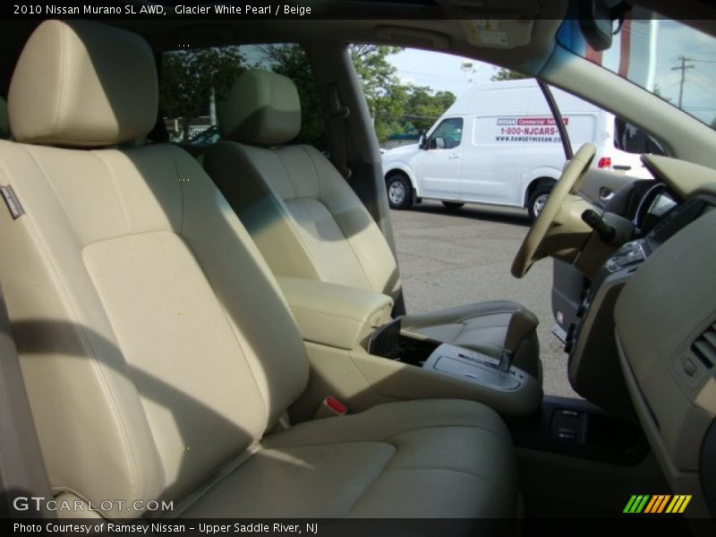 Glacier White Pearl / Beige 2010 Nissan Murano SL AWD