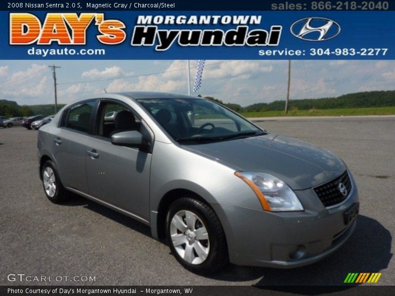 Magnetic Gray / Charcoal/Steel 2008 Nissan Sentra 2.0 S