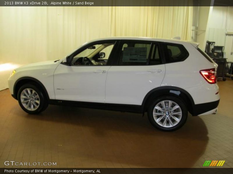 Alpine White / Sand Beige 2013 BMW X3 xDrive 28i