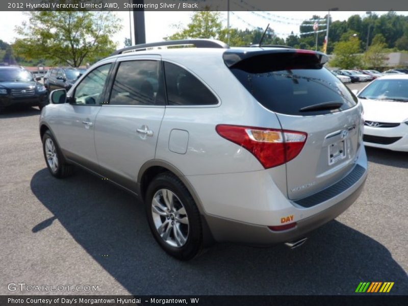 Shimmering Silver / Black 2012 Hyundai Veracruz Limited AWD