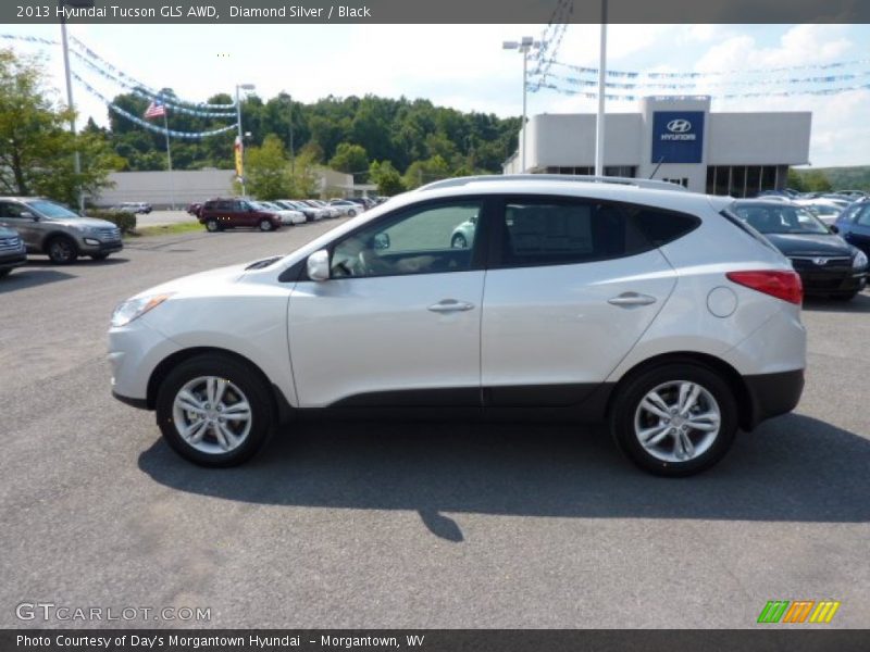 Diamond Silver / Black 2013 Hyundai Tucson GLS AWD