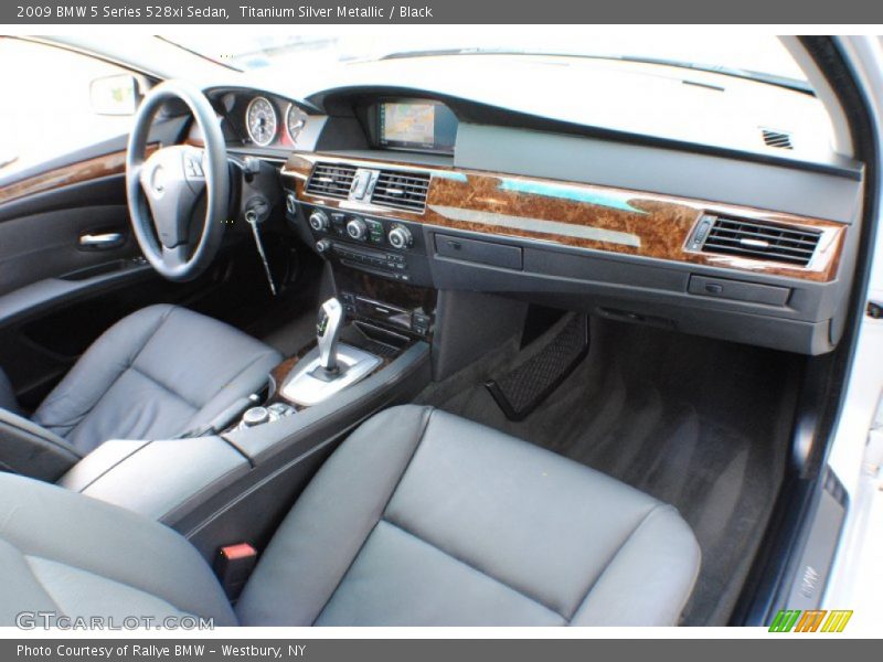 Titanium Silver Metallic / Black 2009 BMW 5 Series 528xi Sedan