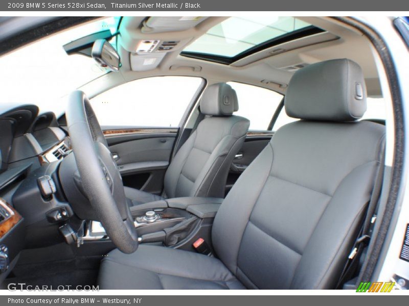 Titanium Silver Metallic / Black 2009 BMW 5 Series 528xi Sedan