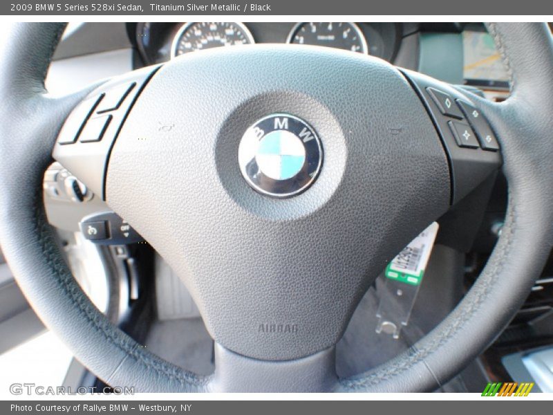 Titanium Silver Metallic / Black 2009 BMW 5 Series 528xi Sedan