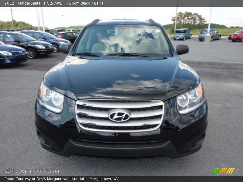Twilight Black / Beige 2012 Hyundai Santa Fe GLS AWD