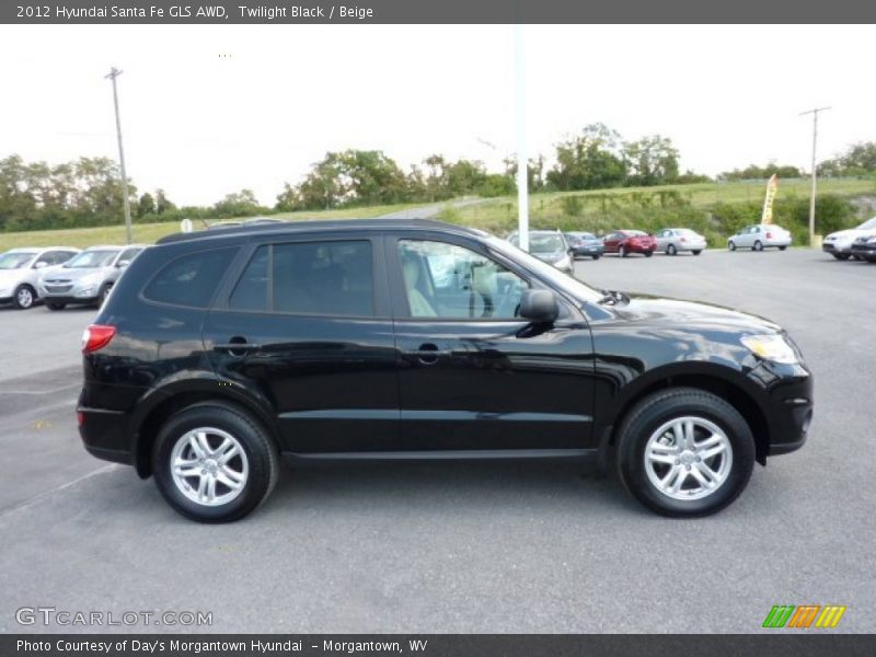 Twilight Black / Beige 2012 Hyundai Santa Fe GLS AWD