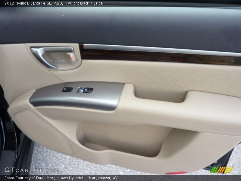 Twilight Black / Beige 2012 Hyundai Santa Fe GLS AWD