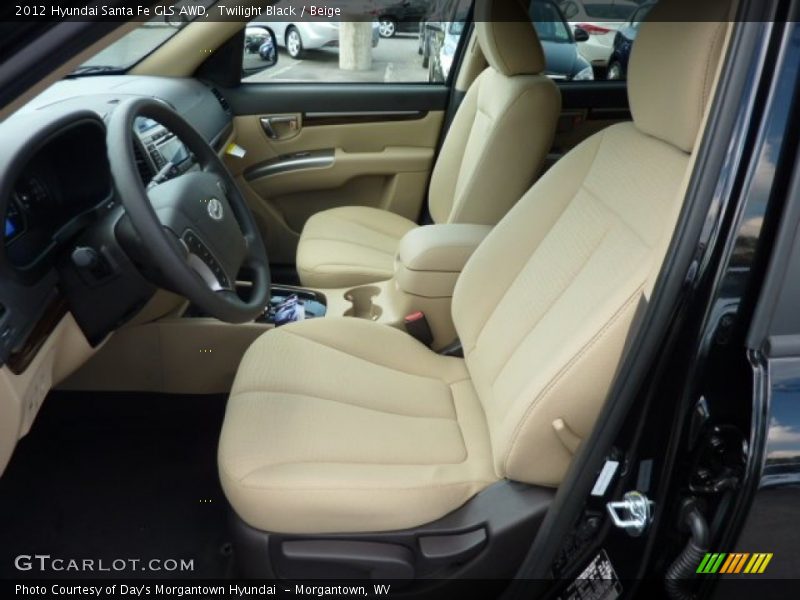 Twilight Black / Beige 2012 Hyundai Santa Fe GLS AWD