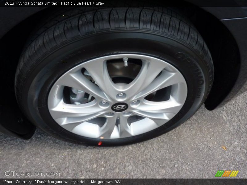Pacific Blue Pearl / Gray 2013 Hyundai Sonata Limited