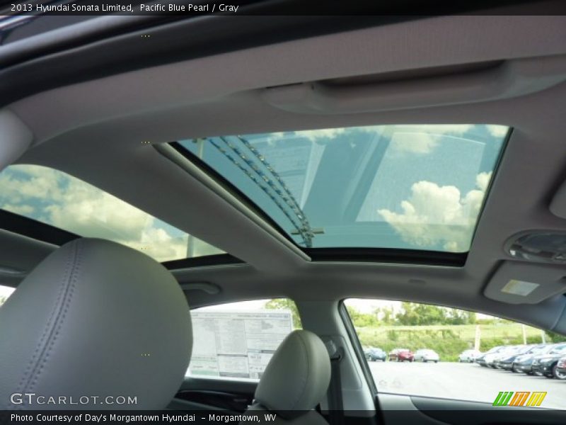 Pacific Blue Pearl / Gray 2013 Hyundai Sonata Limited