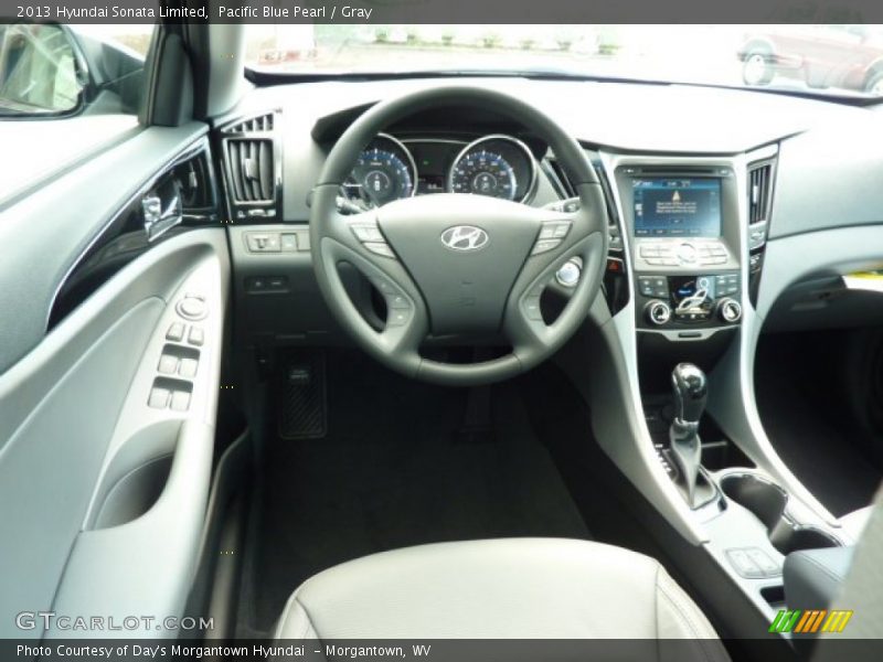 Pacific Blue Pearl / Gray 2013 Hyundai Sonata Limited
