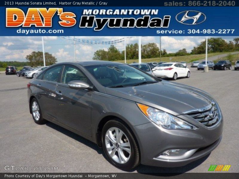 Harbor Gray Metallic / Gray 2013 Hyundai Sonata Limited