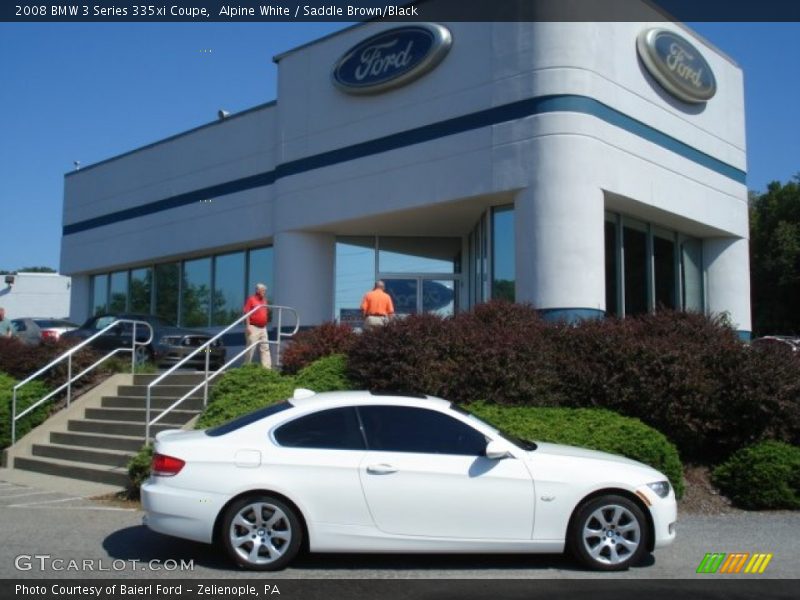Alpine White / Saddle Brown/Black 2008 BMW 3 Series 335xi Coupe