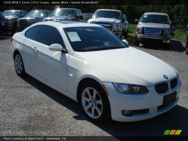 Alpine White / Saddle Brown/Black 2008 BMW 3 Series 335xi Coupe