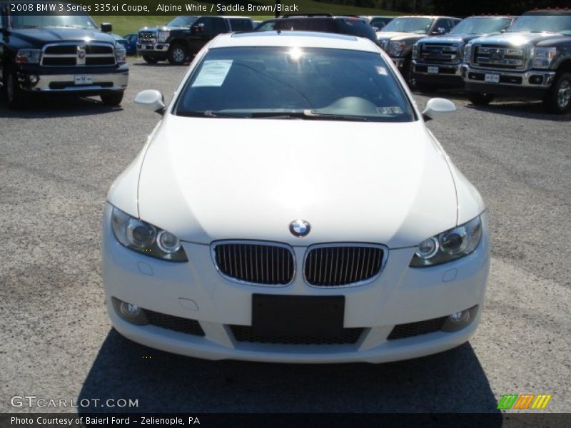 Alpine White / Saddle Brown/Black 2008 BMW 3 Series 335xi Coupe