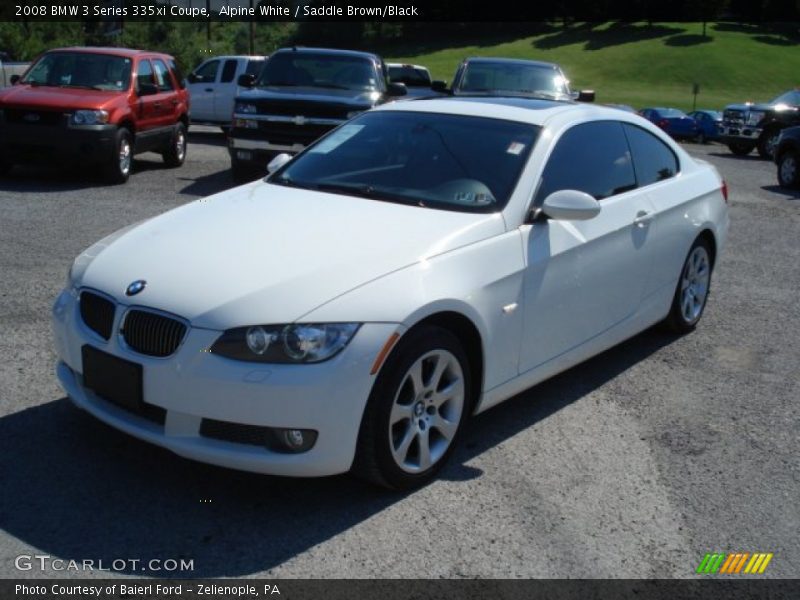 Alpine White / Saddle Brown/Black 2008 BMW 3 Series 335xi Coupe